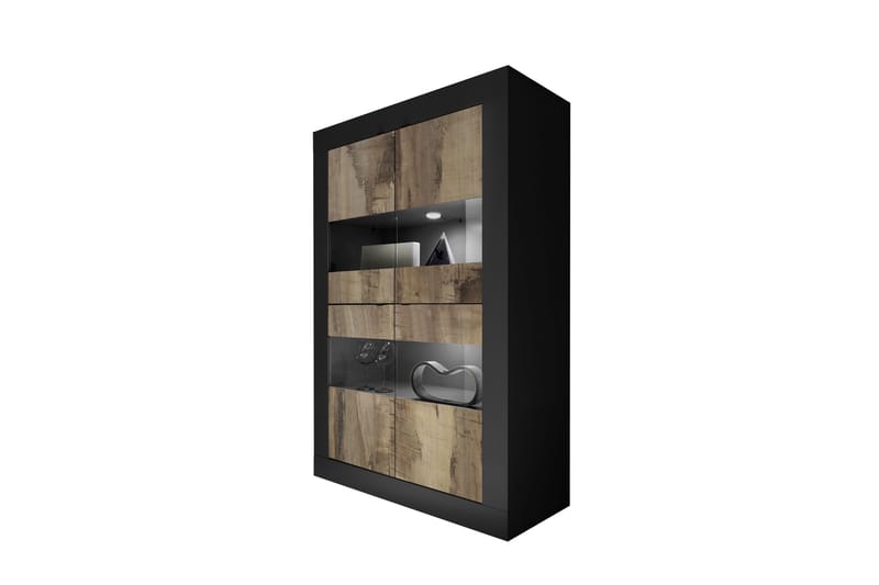 Vitriinikaappi Astal 43x102 cm Luonnonväri/Musta - LC SPA - Säilytys - Kaappi - Vitriini