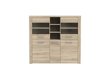 Vitriinikaappi Bankso 41x146 cm - Ruskea - Säilytys - Kaappi - Vitriini