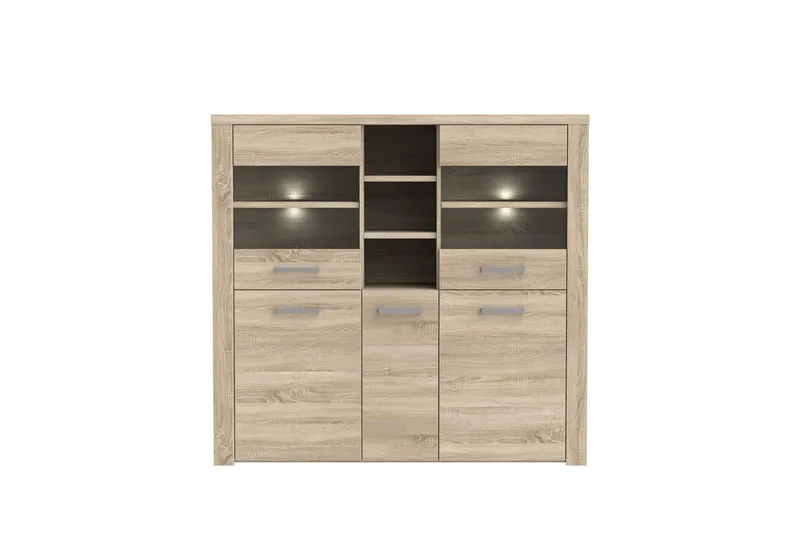 Vitriinikaappi Bankso 41x146 cm - Ruskea - Säilytys - Kaappi - Vitriini