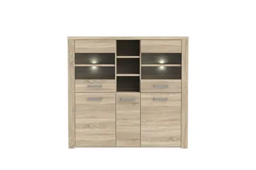 Vitriinikaappi Bankso 41x146 cm - Ruskea - Säilytys - Kaappi - Vitriini