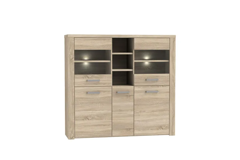 Vitriinikaappi Bankso 41x146 cm - Ruskea - Säilytys - Kaappi - Vitriini