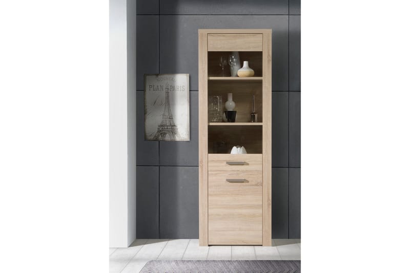 Vitriinikaappi Bankso 41x67 cm - Ruskea - Säilytys - Kaappi - Vitriini