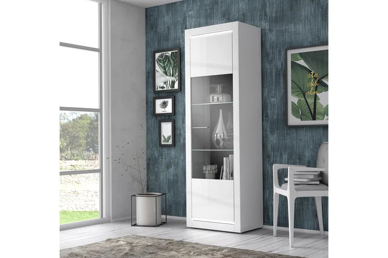 Vitriinikaappi Baravullin 63 cm - Valkoinen - Säilytys - Kaappi - Vitriini