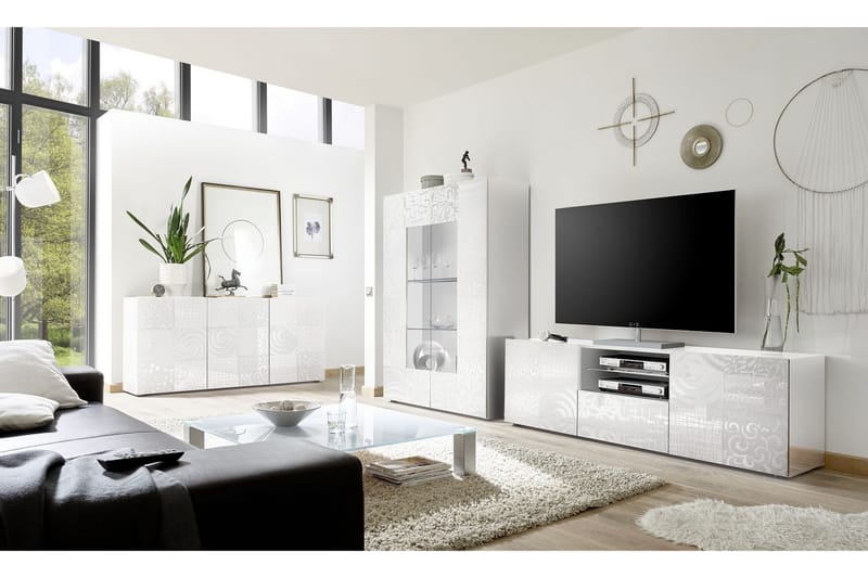 Vitriinikaappi Bayoner 121 cm - Valkoinen - Säilytys - Kaappi - Vitriini