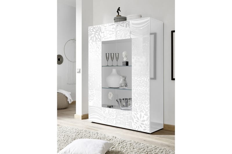 Vitriinikaappi Bayoner 121 cm - Valkoinen - Säilytys - Kaappi - Vitriini