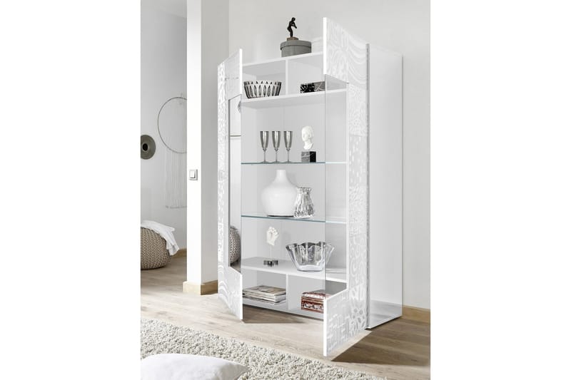 Vitriinikaappi Bayoner 121 cm - Valkoinen - Säilytys - Kaappi - Vitriini