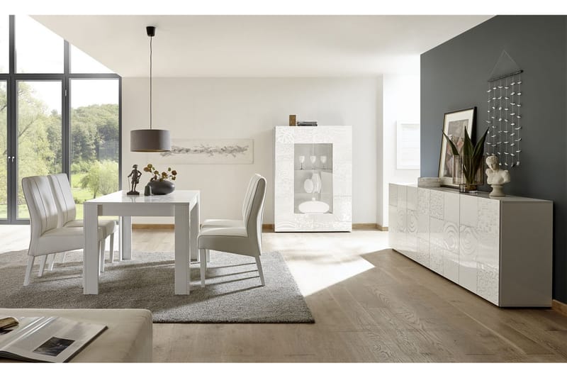 Vitriinikaappi Bayoner 121 cm - Valkoinen - Säilytys - Kaappi - Vitriini