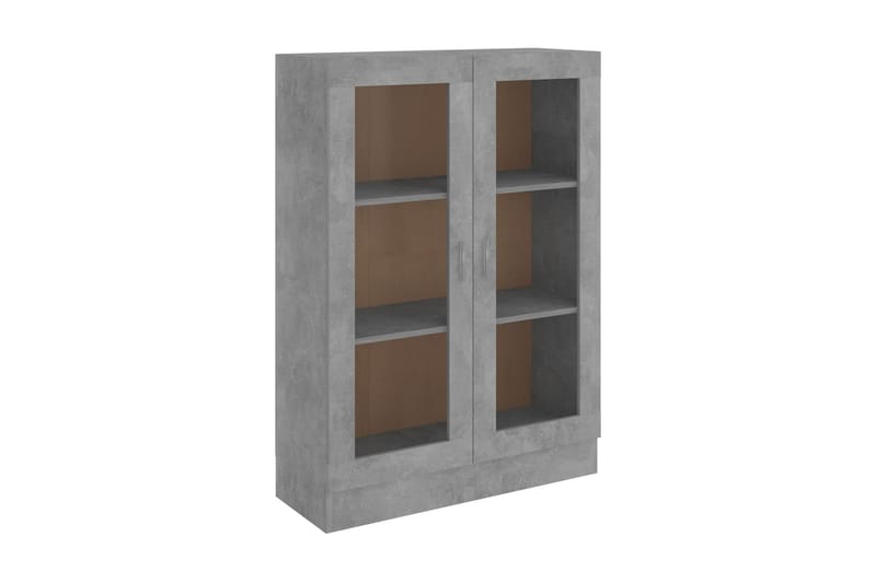 Vitriinikaappi betoninharmaa 82,5x30,5x115 cm lastulevy - Harmaa - Säilytys - Kaappi - Vitriini