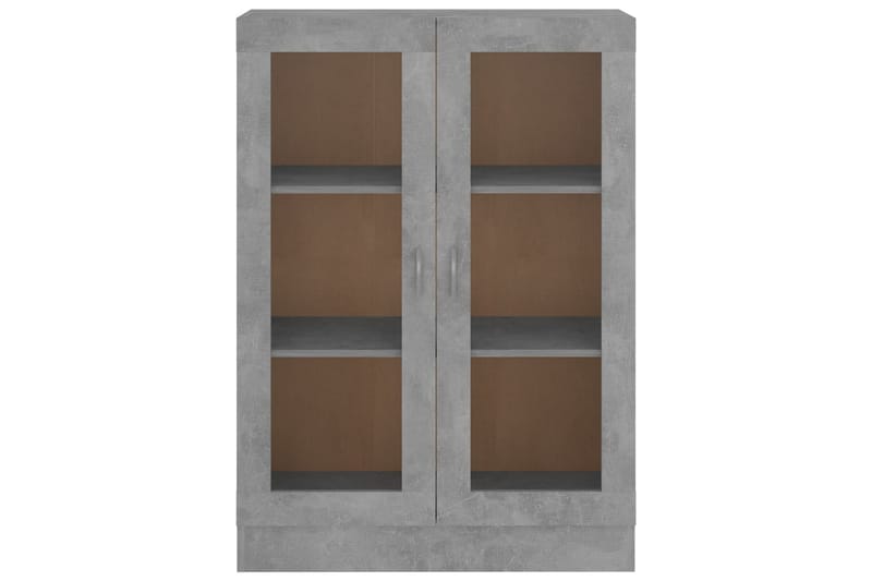 Vitriinikaappi betoninharmaa 82,5x30,5x115 cm lastulevy - Harmaa - Säilytys - Kaappi - Vitriini