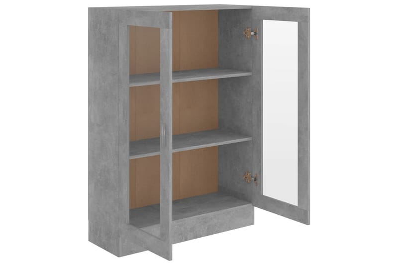 Vitriinikaappi betoninharmaa 82,5x30,5x115 cm lastulevy - Harmaa - Säilytys - Kaappi - Vitriini