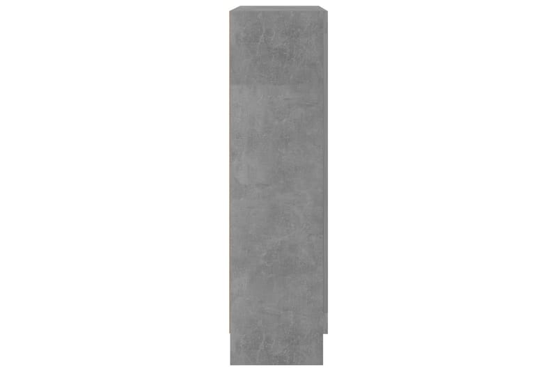 Vitriinikaappi betoninharmaa 82,5x30,5x115 cm lastulevy - Harmaa - Säilytys - Kaappi - Vitriini