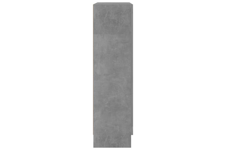 Vitriinikaappi betoninharmaa 82,5x30,5x115 cm lastulevy - Harmaa - Vitriini