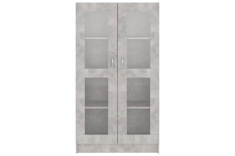 Vitriinikaappi betoninharmaa 82,5x30,5x150 cm lastulevy - Harmaa - Säilytys - Kaappi - Vitriini