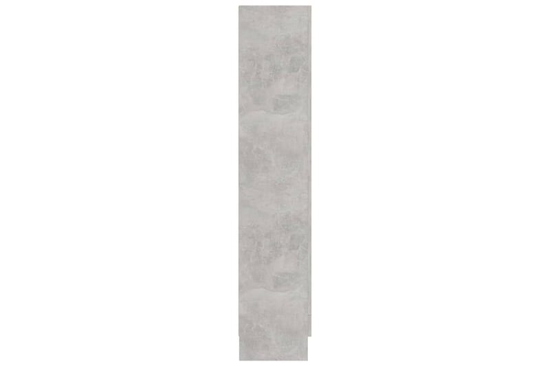 Vitriinikaappi betoninharmaa 82,5x30,5x150 cm lastulevy - Harmaa - Säilytys - Kaappi - Vitriini