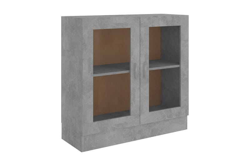 Vitriinikaappi betoninharmaa 82,5x30,5x80 cm lastulevy - Harmaa - Säilytys - Kaappi - Vitriini