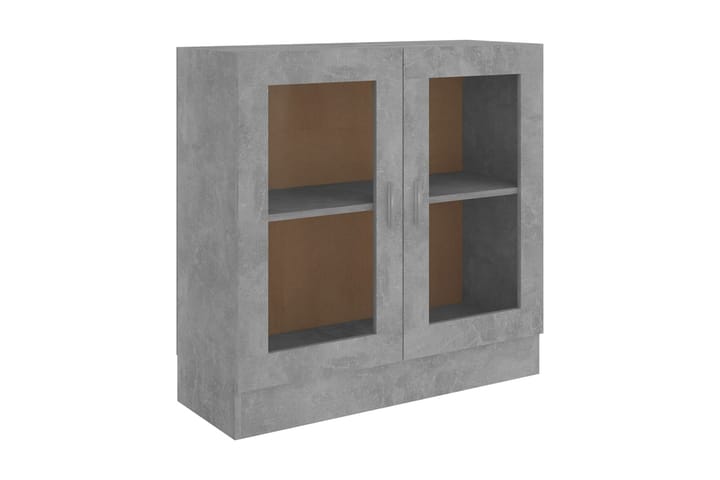 Vitriinikaappi betoninharmaa 82,5x30,5x80 cm lastulevy - Harmaa - Vitriini