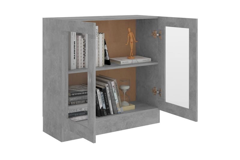Vitriinikaappi betoninharmaa 82,5x30,5x80 cm lastulevy - Harmaa - Säilytys - Kaappi - Vitriini
