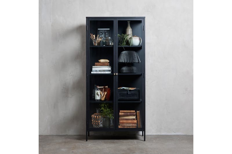 Vitriinikaappi Birningham 90 cm - Musta - Säilytys - Kaappi - Vitriini