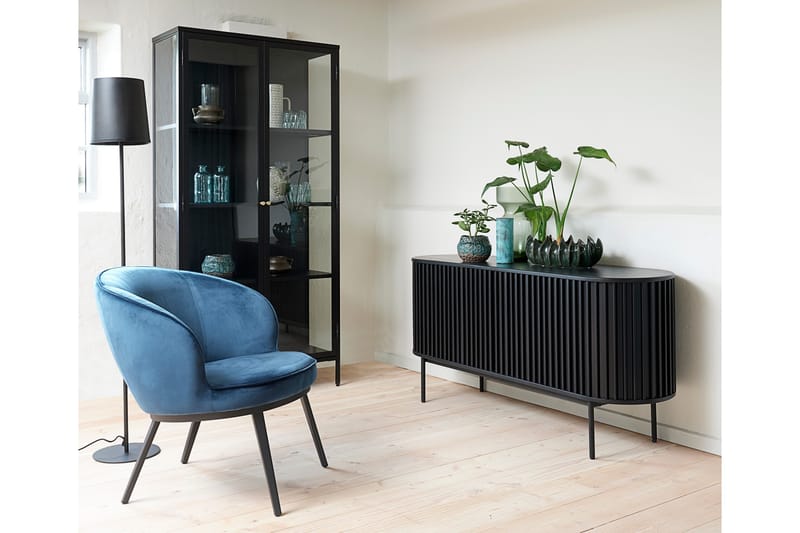 Vitriinikaappi Birningham 90 cm - Musta - Säilytys - Kaappi - Vitriini