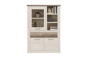 Vitriinikaappi Breage 41x108 cm - Ruskea/Valkoinen - Säilytys - Kaappi - Vitriini