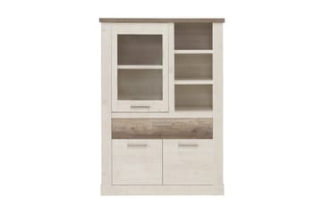 Vitriinikaappi Breage 41x108 cm - Ruskea/Valkoinen - Säilytys - Kaappi - Vitriini