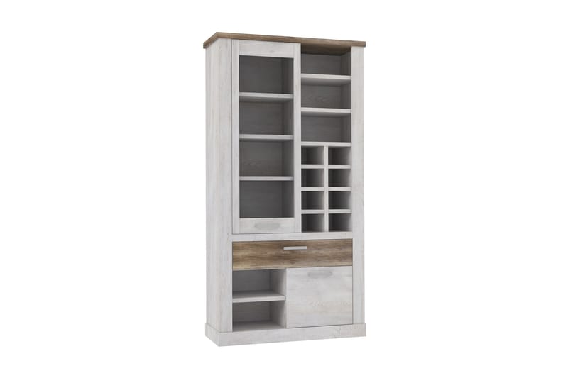 Vitriinikaappi Breage 41x108 cm - Ruskea/Valkoinen - Säilytys - Kaappi - Vitriini