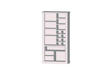 Vitriinikaappi Breage 41x108 cm - Ruskea/Valkoinen - Säilytys - Kaappi - Vitriini