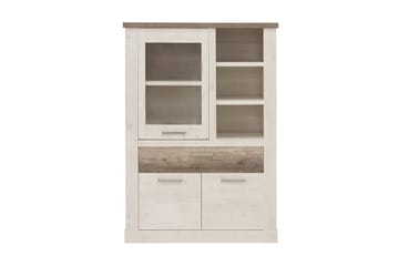 Vitriinikaappi Breage 41x108 cm - Ruskea/Valkoinen - Säilytys - Kaappi - Vitriini