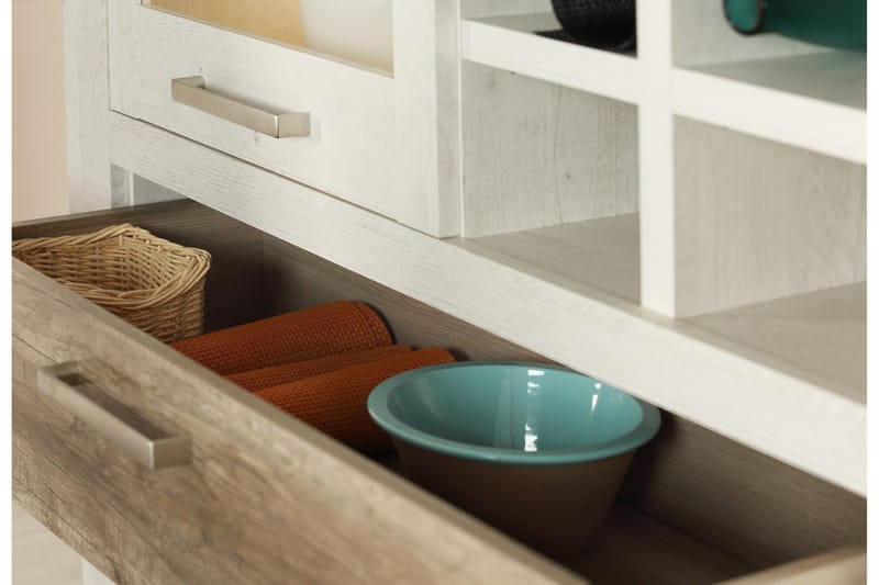 Vitriinikaappi Breage 41x108 cm - Ruskea/Valkoinen - Säilytys - Kaappi - Vitriini