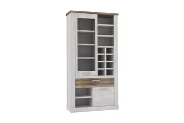 Vitriinikaappi Breage 41x108 cm - Ruskea/Valkoinen - Säilytys - Kaappi - Vitriini