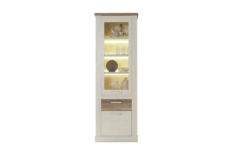 Vitriinikaappi Breage 41x71 cm - Ruskea/Valkoinen - Säilytys - Kaappi - Vitriini