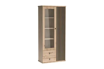 Vitriinikaappi Buckfast 40,6x191x86,4 cm - Puu/Musta - Säilytys - Kaappi - Vitriini