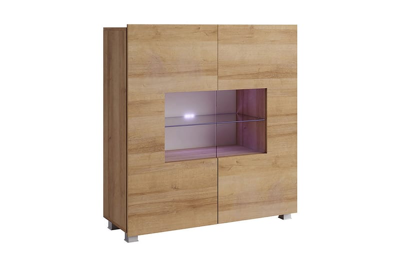 Vitriinikaappi Calabrini 100x35x107 cm - Ruskea - Säilytys - Kaappi - Vitriini