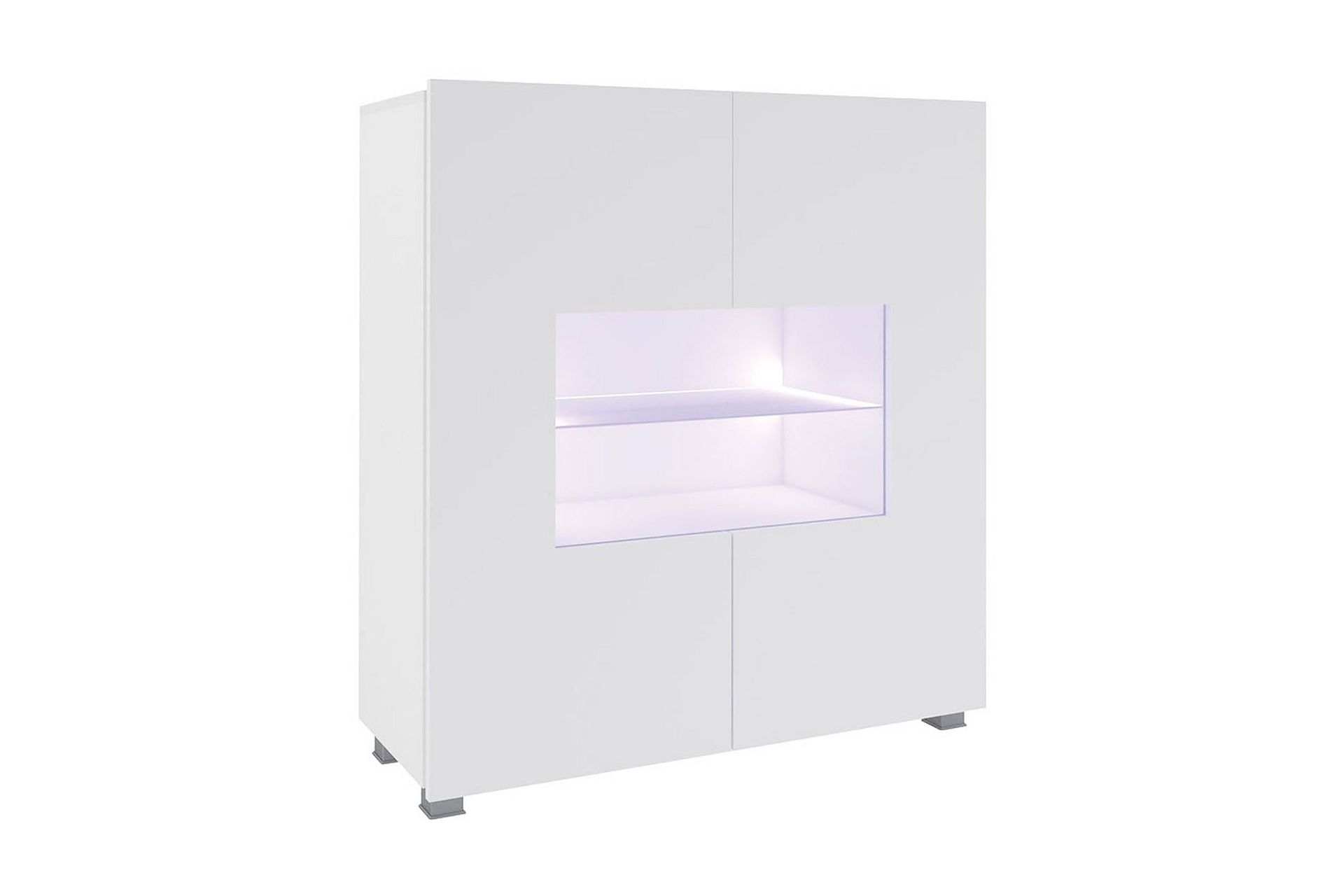 Vitriinikaappi Calabrini 100x35x107 cm - Valkoinen - Säilytys - Kaappi - Vitriini