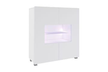 Vitriinikaappi Calabrini 100x35x107 cm - Valkoinen - Säilytys - Kaappi - Vitriini