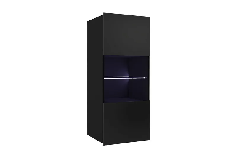 Vitriinikaappi Calabrini 45x32x117 cm, Musta