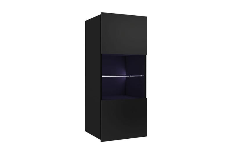 Vitriinikaappi Calabrini 45x32x117 cm - Musta - Säilytys - Kaappi - Vitriini