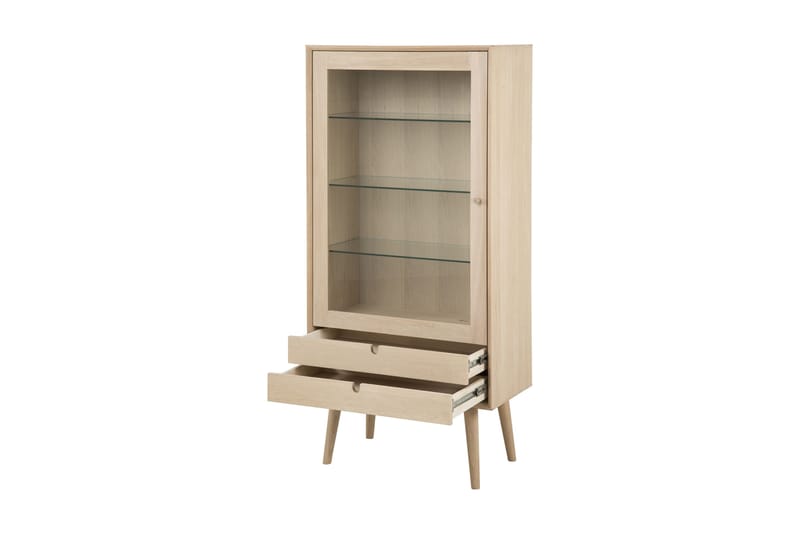 Vitriinikaappi Century 72 cm - Valkopigmentoitu - Säilytys - Kaappi - Vitriini