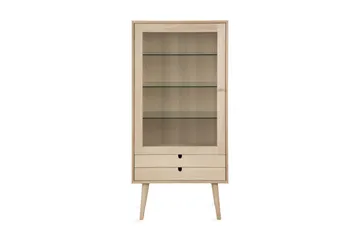 Vitriinikaappi Century 72 cm - Valkopigmentoitu - Säilytys - Kaappi - Vitriini