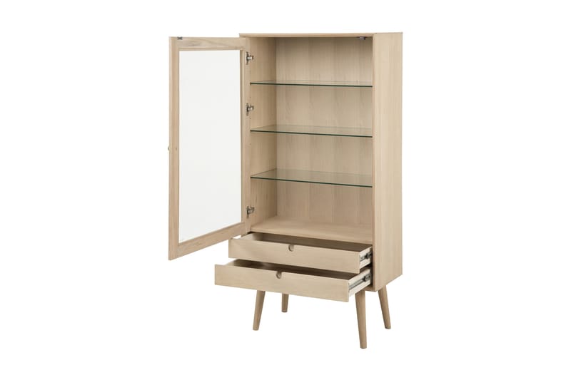 Vitriinikaappi Century 72 cm - Valkopigmentoitu - Säilytys - Kaappi - Vitriini