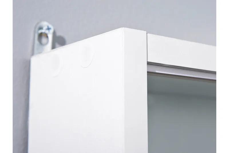 Vitriinikaappi Compilati 80 cm - Valkoinen/Lasi - Säilytys - Kaappi - Vitriini