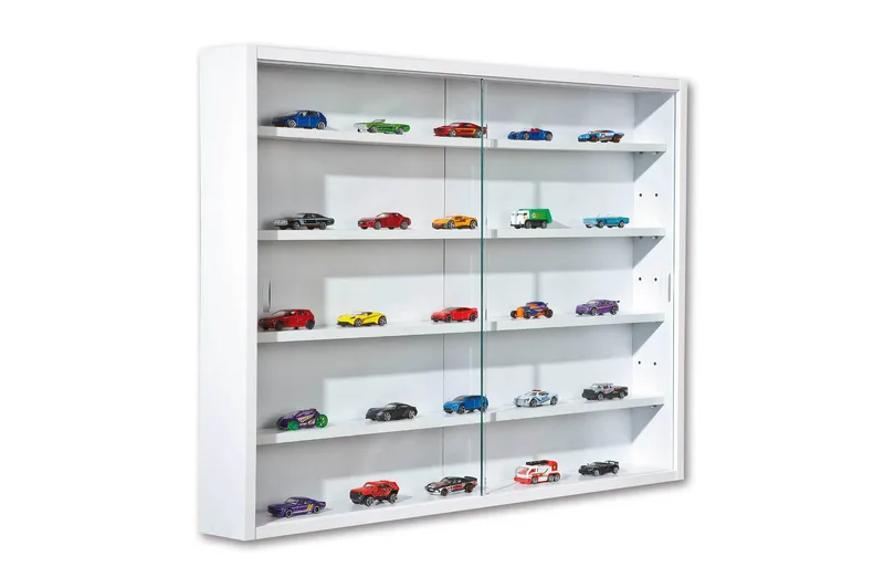 Vitriinikaappi Compilati 80 cm, Valkoinen/Lasi