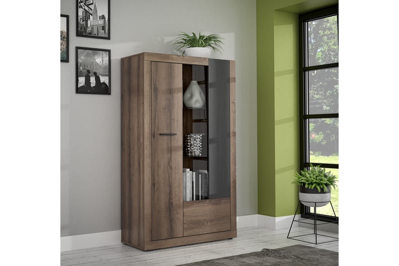 Vitriinikaappi Dimitritov 41x93 cm - Ruskea - Säilytys - Kaappi - Vitriini