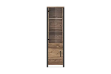 Vitriinikaappi Dingelvik 56 cm - Musta/Puu/Luonnonväri - Säilytys - Kaappi - Vitriini