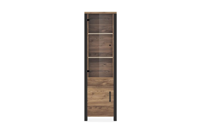 Vitriinikaappi Dingelvik 56 cm - Musta/Puu/Luonnonväri - Säilytys - Kaappi - Vitriini