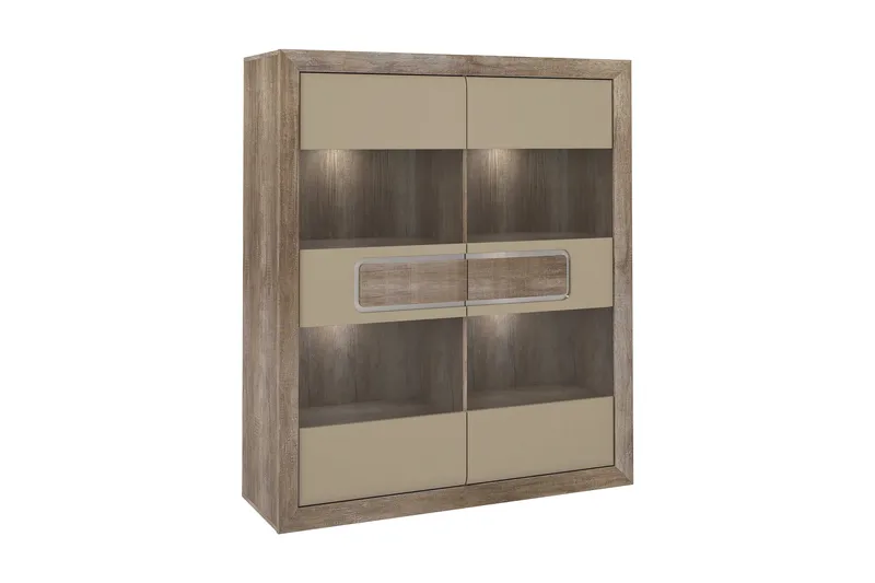 Vitriinikaappi Edirne 41x134 cm, Beige/Ruskea
