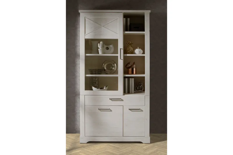 Vitriinikaappi Feres 42x108 cm - Valkoinen - Säilytys - Kaappi - Vitriini