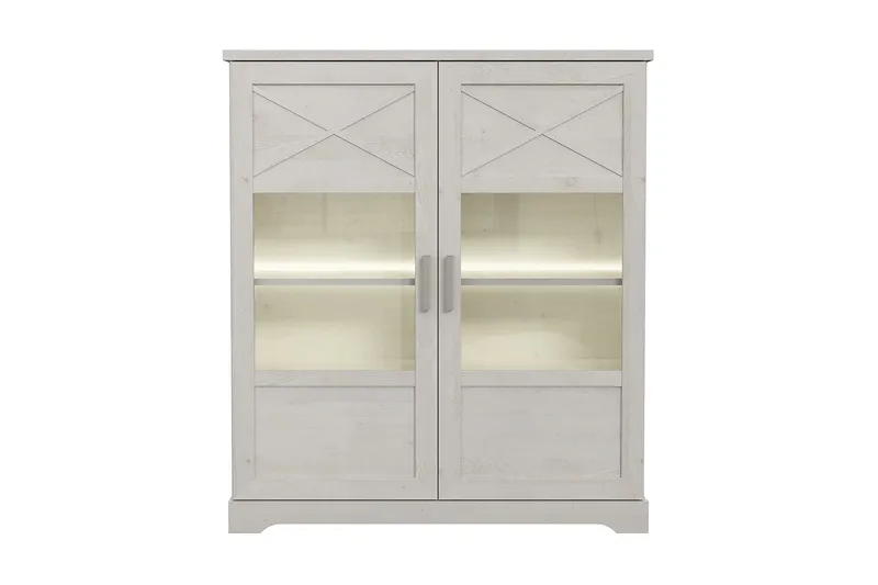 Vitriinikaappi Feres 42x133 cm - Valkoinen - Säilytys - Kaappi - Vitriini