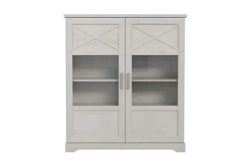 Vitriinikaappi Feres 42x133 cm - Valkoinen - Säilytys - Kaappi - Vitriini