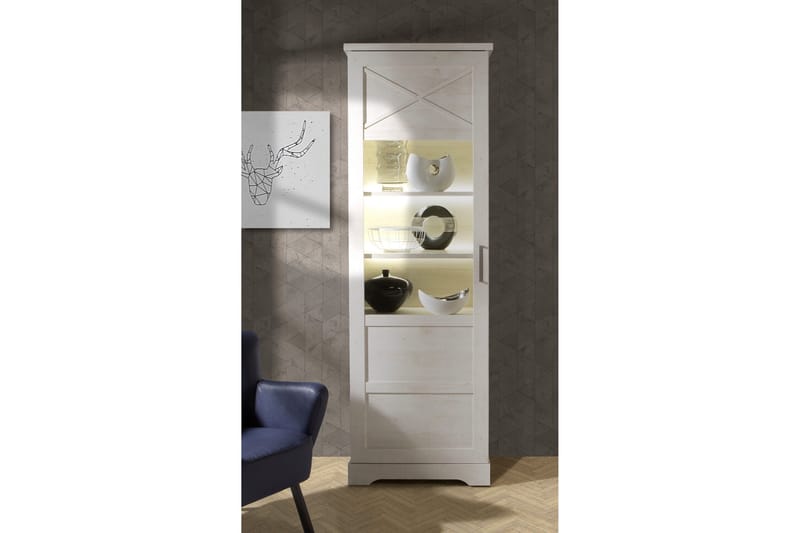 Vitriinikaappi Feres 42x69 cm - Valkoinen - Säilytys - Kaappi - Vitriini